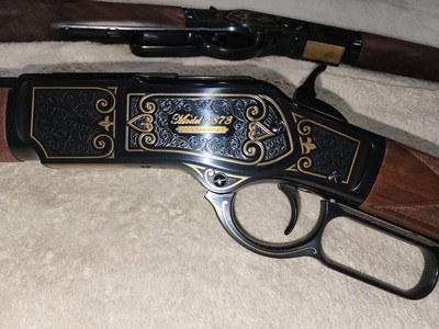 STUNNING PAIR OF Model 1873 150th Anniversary WINCHESTERS 44-40 #79 AND #80 OF ONLY 150 MADE FOR 2023 SHOTSHOW VERY RARE - Image 8 of 20