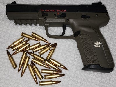 2010 FN Herstal Five-seveN 5.7x28mm, RARE O.D. Green Frame,disc. 2018 with extras - Image 3 of 20