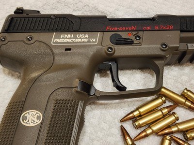 2010 FN Herstal Five-seveN 5.7x28mm, RARE O.D. Green Frame,disc. 2018 with extras - Image 5 of 20