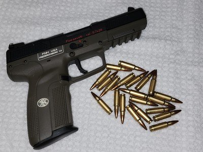 2010 FN Herstal Five-seveN 5.7x28mm, RARE O.D. Green Frame,disc. 2018 with extras - Image 4 of 20
