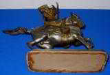  Vintage Bronze Figure of a Samurai Warrior riding his Stallion - 8 of 8