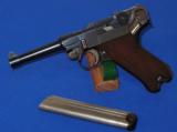  German Blank Chamber (Sneak) P08 Luger Rework with Rural Police Unit Marking - 1 of 9