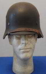WWII German M.40 S/D Helmet with Chinstrap - 2 of 11