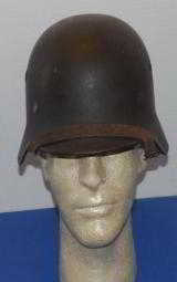WWII German M.40 S/D Helmet with Chinstrap - 9 of 11