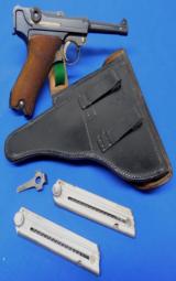 German DWM P.08 Luger Pistol with Holster & 2 Matching Mags - 2 of 13