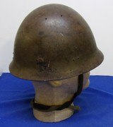 WWII Japanese Type 90 Steel Helmet with Liner - 3 of 9