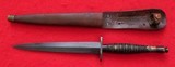 British WWII F&S Ribbed and Beaded Third Pattern Fighting Knife - 1 of 9