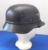 German M35 Combat Luftschutz Beaded Helmet - 2 of 8