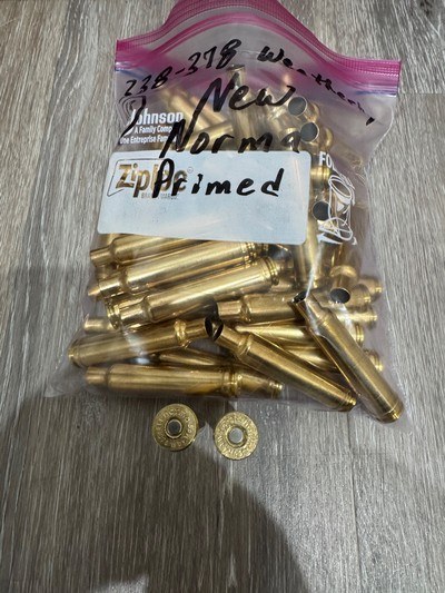 .338-378 Weatherby Magnum Brass – 43 Pieces – NEW Factory Primed – NormaHeadstamp - Image 2 of 2