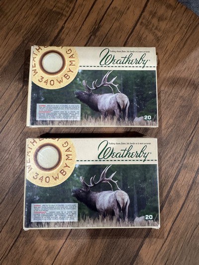 Weatherby .340 Weatherby Magnum Factory Ammunition – 225 Grain Barnes Triple Shock (TSX) – 33 Rounds - Image 1 of 4