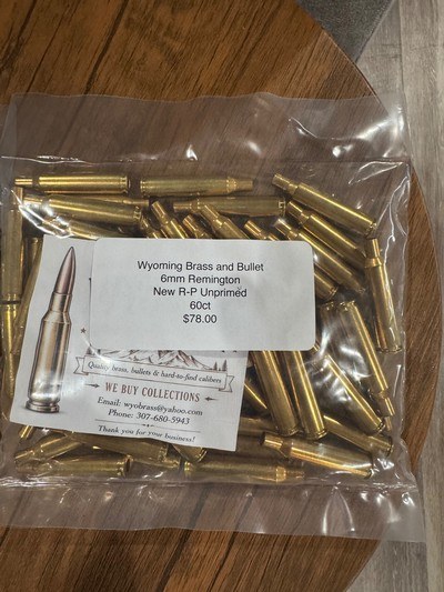 Remington 6mm Remington Brass – New R-P – Unprimed - Image 2 of 4