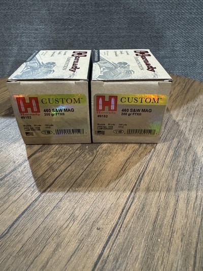 Hornady Custom .460 S&W Magnum 200 Grain FTX – Factory Ammunition – 20 Rounds - Image 1 of 2