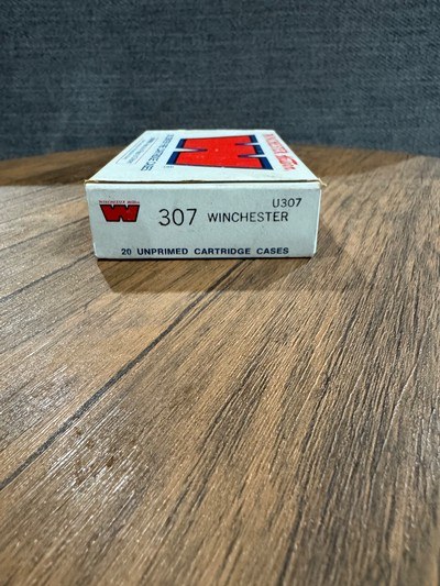 Winchester .307 Winchester Unprimed Brass – 20 New Cases in Original Factory Box - Image 1 of 5
