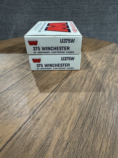 Winchester .375 Winchester New Unprimed Brass Cases – 40 Pieces in Original Factory Boxes - Image 1 of 3