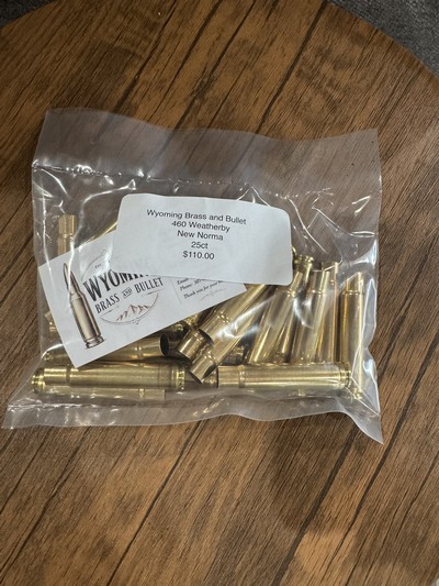 NEW Norma .460 Weatherby Magnum Brass – 25 Pieces – Unprimed – Made in Sweden - Image 1 of 2