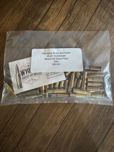 .25-20 Winchester – Once-Fired Mixed Headstamp Brass - Image 1 of 2