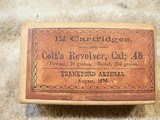 Unopened box of Frankfort Arsenal
Ammunition for Colt Revolver