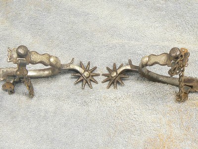 Silver Inlaid California Spurs - Image 1 of 13