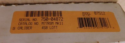 Ruger M77 Mark II RSM (Ruger Safari Magnum) .458 Lott NIB Mint!! - Image 5 of 13