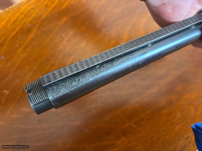 Pre War Engraved Ithaca 37 12ga VR barrel