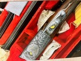Beautiful Perazzi Live Pigeon 12ga. Shotgun three barrel set. Lots of gold engraving. - 1 of 9
