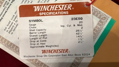 Winchester Model 23 Pigeon Grade SXS 20G Mint w/Factory Luggage. - Image 11 of 12