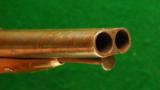 Belgian Double Barrel Percussion 57 Caliber Smooth Bore Pistol - 3 of 4