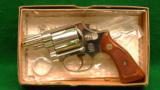 Smith & Wesson Mode 37 Nickel Caliber 38 Special Square Butt DA Revolver - 1 of 2
