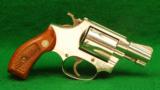 Smith & Wesson Nickel Model 36 Caliber 38 Special Round Butt DA Revolver - 2 of 2