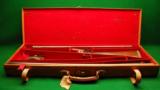 Charles Osborne and Co. Ltd. London 12ga Cased Two Barrel Set Shotgun - 2 of 12