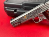  Kimber 1911 Stainless II .45ACP Rising Eagle Exhibition Grade Gold Plated Engraved - 3 of 14