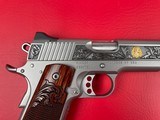  Kimber 1911 Stainless II .45ACP Rising Eagle Exhibition Grade Gold Plated Engraved - 6 of 14