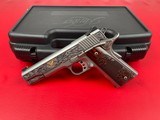  Kimber 1911 Stainless II .45ACP Rising Eagle Exhibition Grade Gold Plated Engraved - 1 of 14