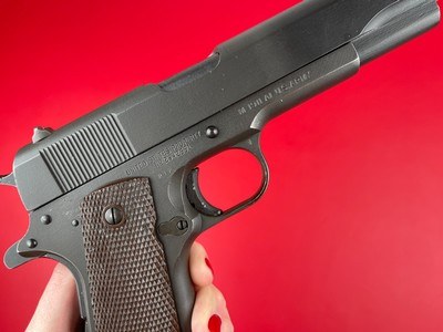 WWII Remington Rand M1911 A1 US Army RI Arsenal Rebuild .45ACP 1945 Period Correct - Image 7 of 15