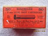 Rare Winchester 9mm Long Shot Box, Full & Factory-Sealed for the Model 36 Winchester - 1 of 7