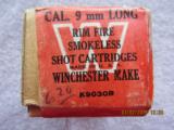 Rare Winchester 9mm Long Shot Box, Full & Factory-Sealed for the Model 36 Winchester - 5 of 7