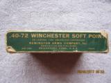 Remington Kleanbore Dog Bone Ammunition Box, 40-72 Winchester, Full w/Original 20 Rounds - 5 of 9