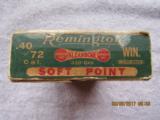 Remington Kleanbore Dog Bone Ammunition Box, 40-72 Winchester, Full w/Original 20 Rounds - 2 of 9