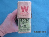 Very Rare Winchester Make 45-70 Ammo Loaded with #8 Shot, Full Box, Great Condition !! - 5 of 8