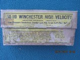 Winchester 50-110 Winchester High Velocity Smokeless Cartridges, Full Box, Circa 1905-1907 - 1 of 10