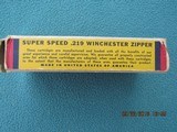 Winchester Super Speed 219 Zipper Red/Yellow/Blue Box, 1939-1945 era, Full - 4 of 8