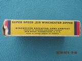 Winchester Super Speed 219 Zipper Red/Yellow/Blue Box, 1939-1945 era, Full - 2 of 8