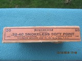Winchester 32-40 Orange 2 Piece Box Dated 8-20, Full, Original - 1 of 8