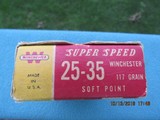 Winchester Super Speed 25-35 Winchester Red/Yellow Box Early 1950s, Full - 5 of 9