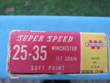 Winchester Super Speed 25-35 Winchester Red/Yellow Box Early 1950s, Full - 3 of 9