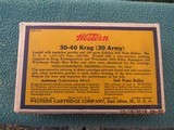 Western 30-40 Krag (30 Army) Bullseye Box for Winchester & Krag Rifles - 4 of 9
