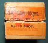 Rare Winchester .32 Caliber Shot Cartridges #10 Shot, 2 Piece Box Dated 10-6, 1873 Call-out - 5 of 8