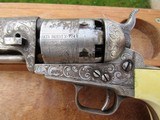 Incredible Early 3rd Model Colt 1851 Navy, Factory Silver Plated, New York Engraved, Ivory Grips, 1st Year Production - 7 of 20
