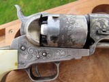 Incredible Early 3rd Model Colt 1851 Navy, Factory Silver Plated, New York Engraved, Ivory Grips, 1st Year Production - 2 of 20