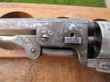 Incredible Early 3rd Model Colt 1851 Navy, Factory Silver Plated, New York Engraved, Ivory Grips, 1st Year Production - 9 of 20